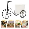 Decorative Flowers Rustproof Bike Shape Practical Multi-function Iron Pen Holder Flower Bucket For Home Dresser Wedding Study Room