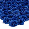 Fiori decorativi Seta artificiale Rose Flower Heads 50Pcs per cappello vestiti decorazione matrimonio