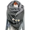 Scarves Women Scarf Winter Fashion Printing View Art Printed With Button Functional Soft Wrap Casual Warm Shawls
