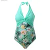 Maternity Swimwears One Piece Halter Swimsuit For Maternity Women Pregnancy Floral Print Swimwear Bathing Suits Brazilian Swimming Suits Monokini T230607