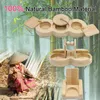 Toys 3 PCS Hamster Anriching Foraging Toys Guinea Pig Toys Bamboo Interactive Hide Treats for Small Animals Rabbit Chinchilla Bunny