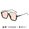 Zonnebrillen Klassieke Designer Brillen Goggle Outdoor Strand Zonnebrillen voor Heren Dames gewoon Dubbele Beam Groot Frame Anti Blauw Licht Ins Bodem Half Vierkant Dames