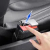 Voiture 2 pièces caché siège de voiture ceinture de sécurité boucle pince métal insérer carte Auto intérieur siège boucles alerte silencieux ceinture de sécurité accessoires