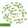 Decorative Flowers 12 Pcs/pack Artificial Flower Ivy Leaf Garland Plants Vine Fake Foliage Green Garden Decoration