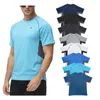 T-shirt da uomo T-shirt estiva da uomo Upf 50 Rash Guard Swim Shirt Manica corta Protezione solare UV Camicie da allenamento per la pesca in spiaggia T-shirt rinfrescante all'aperto 230607