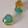 Boucles d'oreilles corée 2023 pierres précieuses colorées rétro amour métal femmes Simple en forme de coeur Romance bonbons mode bijoux