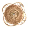 Tovagliette per bevande Tazza da caffè Sottobicchieri da pranzo Tovaglietta in rattan Tappetino per piattino intrecciato a mano Antiscivolo Vaso di girasole Accessori per decorazioni