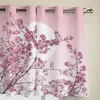 Rideau cerisier lune Style japonais rideaux de fenêtre pour salon chambre cuisine traitements cantonnière décor à la maison rideaux