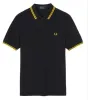 Camisa polo clássica quente de alta qualidade algodão inglês manga curta 2023 designer marca verão tênis masculino t-shirt 12 cores