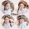 Hair Accessories Children Pearl Streamer Headbands Princess Solid Organza Braided Bowknot Hairbands for Baby Girls Hair Hoops Hair Accessories 230606