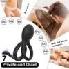 2 i 1 vibrator penis kuk ring anal rumpa plug man prostata massager trådlös fjärrkockring ärm sex leksaker för män vuxna l230518