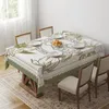 Table Cloth American Retro Green Tablecloth Geometric Printing Coffee Decoration Outdoor Picnic Round