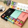 Macaron Box detém 12 Cavity 20*11*5cm Food Packaging Gifts Paper Party Boxs For Bakery Cupcake Snack Candy Biscuit Muffin Box