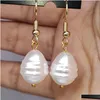 Dangle Chandelier New Fashion Big Pearl Hook Earring For Ladies Real Gold Plated Antiallergy Womens Wedding Engagement Earrin Dhh1A