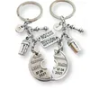 Keychains 10pair Couple Gym Keichain Gifts Weight Plate Always Together Never Give Up Shaker Bodybuilding Fitness Wife Gift