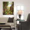 Canvas Artwork Forest Scene with Two Figures Camille Pissarro Painting Handmade Impressionist Landscape Art for Dining Room