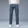 Mens Jeans Spring and Summer Highend Brand Loose Zipper Thin Denim Trousers Autumn Plus Size 40 Straight Pants 230606