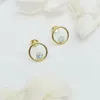 Brincos Lii Ji Zircônia Cheia a Ouro 14k 10mm Sem Desbotamento Resistente a Manchas Estilo Boho Postagens Femininas Jóias para Festa de Casamento