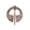 Pins Brooches New Fashion Antique Copper Sier Vintage Womens Scarf Brooch Clip Cardigan Sweater Lapel Round Pins Jewelry Dhtmo