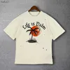 2023 été o-cou T-shirt pour hommes lettre plante motif T-shirt Social Club tenues T-shirt Homme hommes Beige été L230520