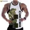Men's Tank Tops Rottweiler Love Fitness 3D Tank Tops Anime Animal Letter Print Tops Sleeveless Vest Men Women Harajuku Streetwear GYM T-shirt 230607
