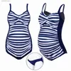 Zwangerschapszwemkleding Zwangerschapsbadpak UPF 50 Zwangerschapszwemkleding voor dames Zwangerschapszwempak 2-delige set tankini en bikinibroekje T230607