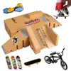 Novelty Games Tech Finger Skateboard Kit Finger Bike BMX Mini Two Wheel Scooter Board Skate Fingers Sport Training Props Ramps Skate Park Toys 230606