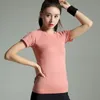 Aktywne koszule Summer Kobiet Koszulka jogi krótkoczepowo-nokółek luźne żeńskie ubranie puste Pilates fitness Running Gym Sportsła szwańca