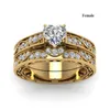 New European and American Fashion Couple Ring Zircon Inlaid Gold Dragon Pattern Ring