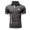 Högkvalitativ J Lindeberg Golf Polo Classic Brand Men Shirt Casual Solid Short Sleeve Cotton Polos 220706