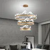 Lampes suspendues Lustres LED Ginkgo Snow Mountain Moderne Minimaliste Salle À Manger Salon Chambre Principale Thé Chinois