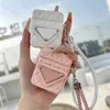 Luxury Leather Earphone Fall för AirPods Pro 2 Pink HeandPhones Cover Brandp Designer Ear Phone Cases AirPods1 AirPods2 AirPods3 AirPodSpro