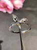 Cluster Rings Diamond Butterfly Ring 18K White Gold Genuine Jewelry Daily Use Fine Women