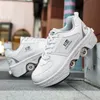 Sneakers Kids Deformation Roller Skates Shoes 4 Wheels Parkour Sport Roller Shoes Bambini Ragazze Ragazzi Roller Skates Unisex Adult Sneakers 230606