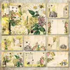 8shets naturliga landskap mönstrade diy scrapbooking anteckning pad material papperskort produktion bakgrund hantverksmaterial