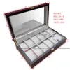 Factory 12 Grids Rectangle 33 20 8 5cm High Grade Quality Watch Storage Boxes&Cases Windows watch show box Watch s Displa279V