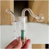 Tubos de fumo 10mm conjunta mini pequenos narguilés vidro queimador de óleo tubo 3,5 polegadas altura coletores de cinzas bong percolater bubbler tigela de tabaco dhcjv