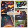 Mattor Space Universe Planet 3d Floor Mat Mattan vardagsrum Stor storlek Mjukt sovrumsmatta för barn pojkar toalettmatta dörrormat R230607