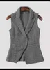 Gilets pour femmes gilet à chevrons pour femmes élégant OL revers cranté boucle Invisible bureau d'affaires formel vêtements de travail veste