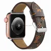 Luxus Apple Watch Band 38 40 41 42 44 45 49 mm Blumen Leder Uhrenarmband Armband für Iwatch 8 7 6 5 4 SE Designer Uhrenarmbänder LX00510