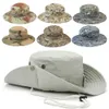 Wide Brim Hats Camouflage Boonie Men Hat Tactical US Army Bucket Military Summer Cap Outdoor Camo Sun Caps R230607