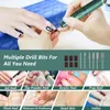 Nail Manicure Set 45000RPM Electric Drill Machine Rechargeable With LCD Display Portable Cordless Art Tools 230606