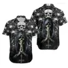 Men's Casual Shirts Drum Skull 3D All Over Printed Hawaiian Shirt Men's For Women's Harajuku Unisex