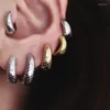 Hoepel oorbellen 925 sterling zilveren oorbel mode geometrische textuur ronde meerdere maten oor ring INS stijl persoonlijkheid trend vrouwen meisje J
