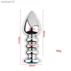 Spirale anal perles en métal Plug Plude Dildo en acier inoxydable Butt Plug Toys for Women Men Prostate Massage Game Adult Game Sex Shop L230518