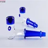 Produzione pipe in vetro Narghilè soffiato a mano Set per fumare pipa in vetro blu