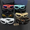 Cool Cat Eye Gafas de sol para hombre Mujer Deportes Gafas Gold Letter Frame Gafas de sol Hip Hop Trend Gafas de sol