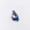 Métallique Bleu Gecko Charm 925 argent sterling Pandora Clips Moments pour fit Charms perles Bracelets Bijoux 792701C01 Andy Jewel