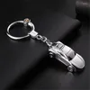 Keychains Men's Domineering Car Keychain Fashion Colorful Rotating Tire Creative LED Light Setting Beautiful Gifts For Men