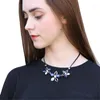 Pendant Necklaces Korean Flower Zircon Ballerina Crystal Wreath Tassel Sweater Chain Long Necklace Jewelry